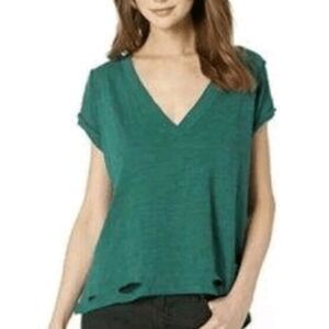 Free People Green V-neck Small Shadow Green